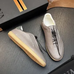 Zegna Men's Triple Stitch Low‑Top Cowhide Suede Sneakers, Multiple Colors #A67716