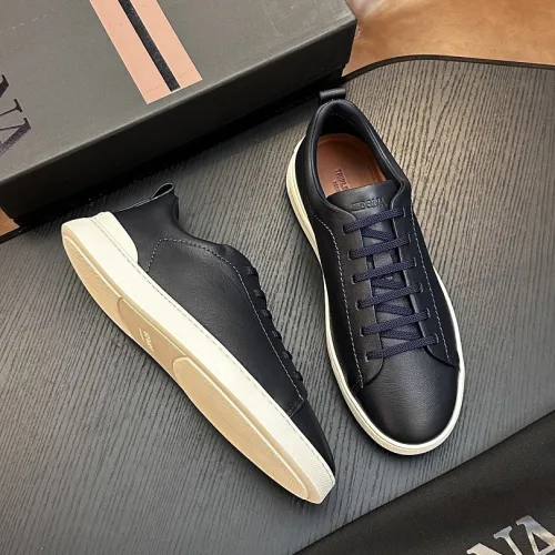 Zegna Men's Triple Stitch Low‑Top Cowhide Suede Sneakers, Multiple Colors #A67725