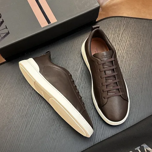 Zegna Men's Triple Stitch Low‑Top Cowhide Suede Sneakers, Multiple Colors #A67726
