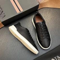 Zegna Men's Triple Stitch Low‑Top Cowhide Suede Sneakers, Multiple Colors #A67727