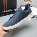 Zegna Men’s Leather Casual Sneakers | Signature Stitching #A67728