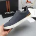 Zegna Men’s Leather Casual Sneakers | Signature Stitching #A67732