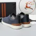 Zegna Men’s Leather Casual Sneakers | Signature Stitching #A67732