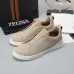 Zegna Men’s Leather Casual Sneakers | Signature Stitching #A67735