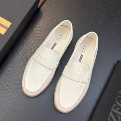 Zegna Men’s Leather Loafers, Water‑Dyed Lining, Lightweight TPR Outsole #A67780