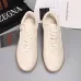 Zegna Men’s Smooth Leather Casual Sneakers, Signature Tone‑on‑Tone Stitching #A67736
