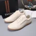 Zegna Men’s Smooth Leather Casual Sneakers, Signature Tone‑on‑Tone Stitching #A67736