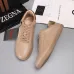 Zegna Men’s Smooth Leather Casual Sneakers, Signature Tone‑on‑Tone Stitching #A67737