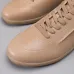 Zegna Men’s Smooth Leather Casual Sneakers, Signature Tone‑on‑Tone Stitching #A67737