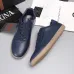 Zegna Men’s Smooth Leather Casual Sneakers, Signature Tone‑on‑Tone Stitching #A67738