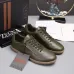 Zegna Men’s Smooth Leather Casual Sneakers, Signature Tone‑on‑Tone Stitching #A67739