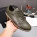 Zegna Men’s Smooth Leather Casual Sneakers, Signature Tone‑on‑Tone Stitching #A67739