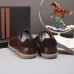 Zegna Men’s Smooth Leather Casual Sneakers, Signature Tone‑on‑Tone Stitching #A67740