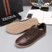 Zegna Men’s Smooth Leather Casual Sneakers, Signature Tone‑on‑Tone Stitching #A67740