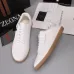 Zegna Men’s Smooth Leather Casual Sneakers, Signature Tone‑on‑Tone Stitching #A67741