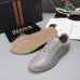 Zegna Men’s Smooth Leather Casual Sneakers, Signature Tone‑on‑Tone Stitching #A67742