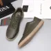 Zegna Men’s Smooth Leather Casual Sneakers, Signature Tone‑on‑Tone Stitching #A67743
