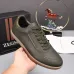 Zegna Men’s Smooth Leather Casual Sneakers, Signature Tone‑on‑Tone Stitching #A67743