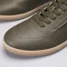Zegna Men’s Smooth Leather Casual Sneakers, Signature Tone‑on‑Tone Stitching #A67743