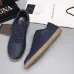 Zegna Men’s Smooth Leather Casual Sneakers, Signature Tone‑on‑Tone Stitching #A67744