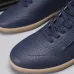 Zegna Men’s Smooth Leather Casual Sneakers, Signature Tone‑on‑Tone Stitching #A67744