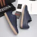 Zegna Men’s Smooth Leather Casual Sneakers, Signature Tone‑on‑Tone Stitching #A67744
