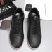 Zegna Men’s Smooth Leather Casual Sneakers, Signature Tone‑on‑Tone Stitching #A67745