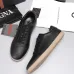 Zegna Men’s Smooth Leather Casual Sneakers, Signature Tone‑on‑Tone Stitching #A67745