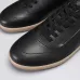 Zegna Men’s Smooth Leather Casual Sneakers, Signature Tone‑on‑Tone Stitching #A67746