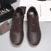 Zegna Men’s Smooth Leather Casual Sneakers, Signature Tone‑on‑Tone Stitching #A67747