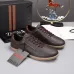 Zegna Men’s Smooth Leather Casual Sneakers, Signature Tone‑on‑Tone Stitching #A67747