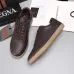 Zegna Men’s Smooth Leather Casual Sneakers, Signature Tone‑on‑Tone Stitching #A67747
