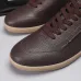 Zegna Men’s Smooth Leather Casual Sneakers, Signature Tone‑on‑Tone Stitching #A67747
