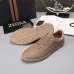 Zegna Men’s Smooth Leather Casual Sneakers, Signature Tone‑on‑Tone Stitching #A67748