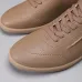 Zegna Men’s Smooth Leather Casual Sneakers, Signature Tone‑on‑Tone Stitching #A67748