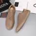 Zegna Men’s Smooth Leather Casual Sneakers, Signature Tone‑on‑Tone Stitching #A67748