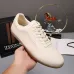 Zegna Men’s Smooth Leather Casual Sneakers, Signature Tone‑on‑Tone Stitching #A67749
