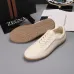 Zegna Men’s Smooth Leather Casual Sneakers, Signature Tone‑on‑Tone Stitching #A67749