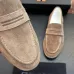 Zegna Men’s Suede Calfskin Loafers, Water‑Dyed Lining, Light TPR Outsole #A67787