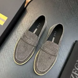 Zegna Men’s Suede Calfskin Loafers, Water‑Dyed Lining, Light TPR Outsole #A67790