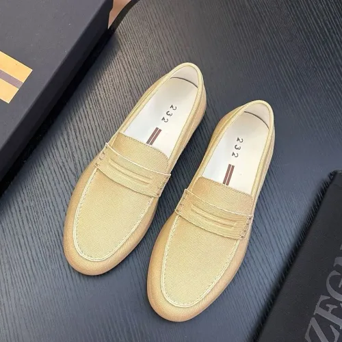 Zegna Men’s Suede Calfskin Loafers, Water‑Dyed Lining, Light TPR Outsole #A67792