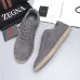 Zegna Men’s Suede Casual Sneakers, Signature Tone‑on‑Tone Stitching #A67751