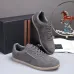 Zegna Men’s Suede Casual Sneakers, Signature Tone‑on‑Tone Stitching #A67751