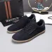 Zegna Men’s Suede Casual Sneakers, Signature Tone‑on‑Tone Stitching #A67752
