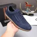 Zegna Men’s Suede Casual Sneakers, Signature Tone‑on‑Tone Stitching #A67754