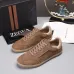 Zegna Men’s Suede Casual Sneakers, Signature Tone‑on‑Tone Stitching #A67755