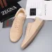 Zegna Men’s Suede Casual Sneakers, Signature Tone‑on‑Tone Stitching #A67756
