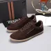 Zegna Men’s Suede Casual Sneakers, Signature Tone‑on‑Tone Stitching #A67758