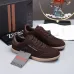 Zegna Men’s Suede Casual Sneakers, Signature Tone‑on‑Tone Stitching #A67758