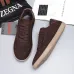 Zegna Men’s Suede Casual Sneakers, Signature Tone‑on‑Tone Stitching #A67758